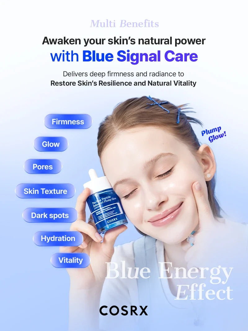 COSRX The Blue Peptide Bakuchiol Plump Glow Serum